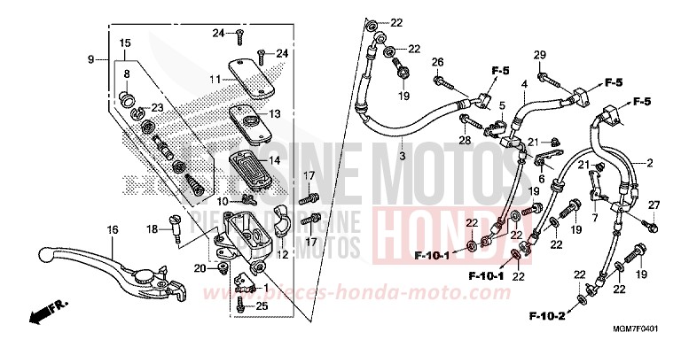 VORDERRADBREMSE (CB600FA) von Hornet ABS MAT CYNOS GRAY METALLIC (NH312) von 2013